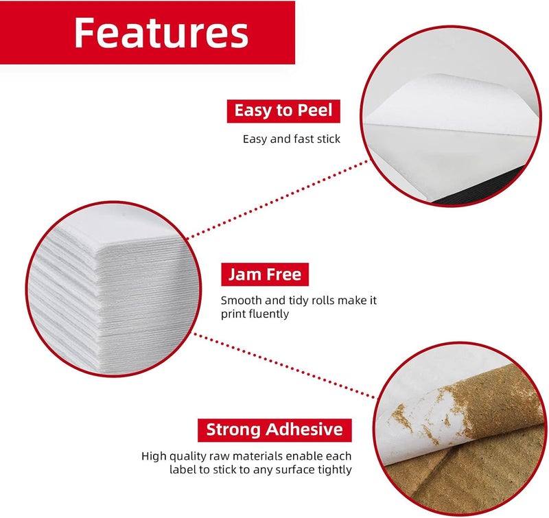 Misofuki 4x6 1 Stack 1000 Labels Fanfold Direct Thermal Shipping Labels Compatible with Rollo, MUNBYN, Zebra, Fargo Label Printer, Permanent Adhesive White Commercial Grade Labels for Thermal Printers - Image 2